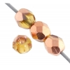Czech Fire polished 4mm Transparent Topaz Capri Half-coat Czech Fire polished 4mm Transparent Topaz Capri Half-coat